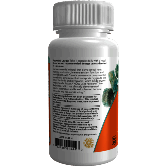 Fier 36 mg Ferrochel – 90 Capsule vegetale – NOW Foods
