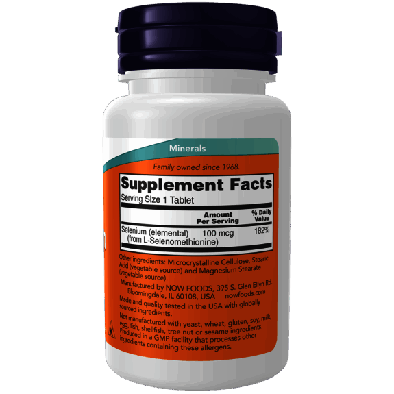 Seleniu 100 mcg – NOW Foods Selenium 100 mcg – 100 Tablete – NOW Foods