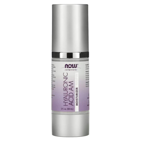 NOW Foods, Hyaluronic Acid AM Moisturizer, pentru pentru hidratarea pielii și reducerea semnelor de îmbătrânire