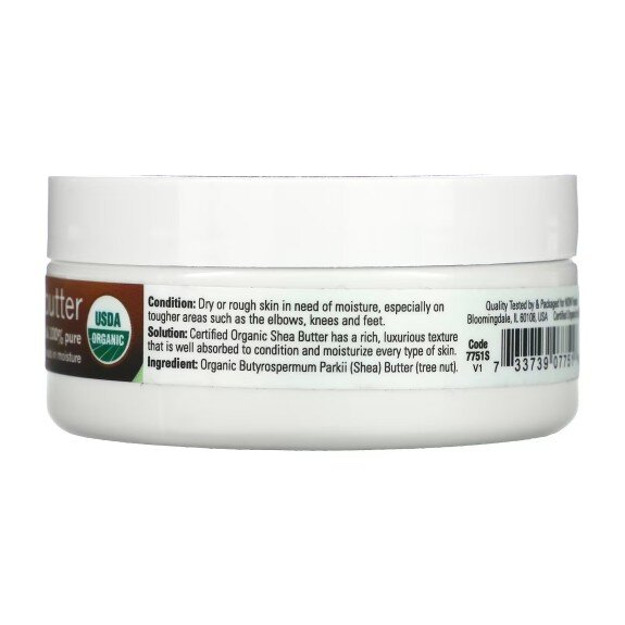 NOW Foods, Unt de shea organic, pentru pentru hidratarea pielii și protecția acesteia