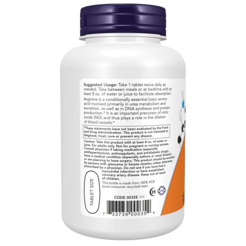 NOW Foods L-Arginina 1000 mg tablete