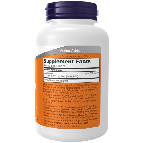 L-Arginina NOW Foods 120 tablete NOW Foods L-Arginina 1000 mg tablete