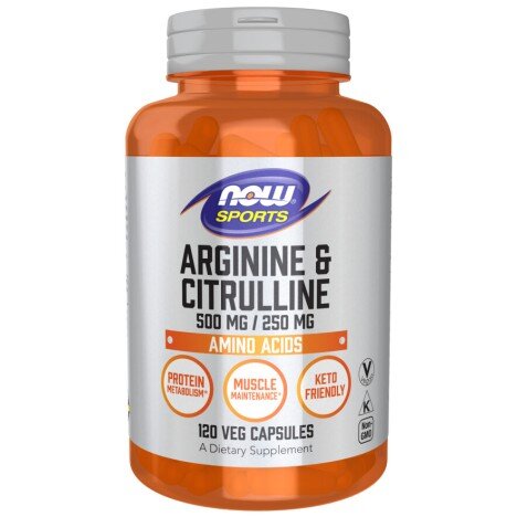 Arginina cu Citrulina NOW Foods NOW Foods Arginina Citrulina capsule