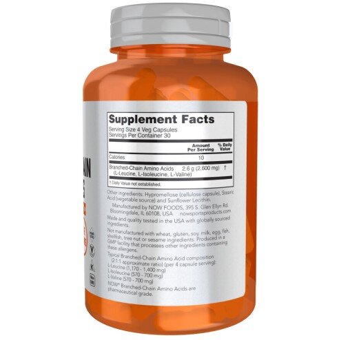 BCAA NOW Foods capsule NOW Foods BCAA capsule vegetale