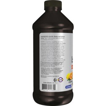 L-Carnitina lichida NOW Foods NOW Foods, L-Carnitina lichidă Carnipure® 1000 mg – 473 ml