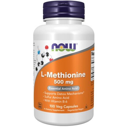L-Metionina cu Vitamina B-6 – 100 Capsule – NOW Foods NOW Foods, L-Metionina cu Vitamina B-6 – 100 Capsule