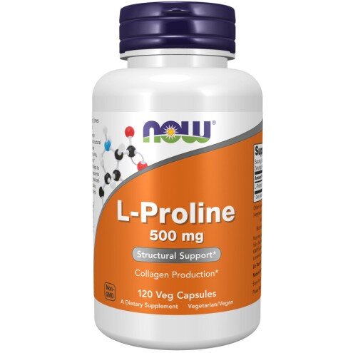 L-Prolina 500 mg – 120 Capsule vegetale – NOW Foods NOW Foods, L-Prolina 500 mg – 120 Capsule vegetale