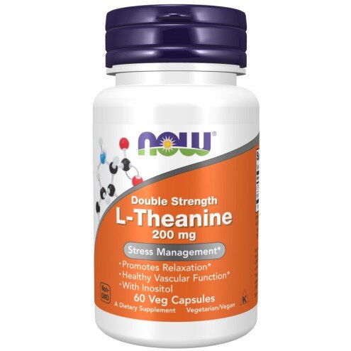 L-Teanina cu Inozitol – 60 Capsule vegetale – NOW Foods NOW Foods, L-Teanina 200 mg – 60 Capsule vegetale