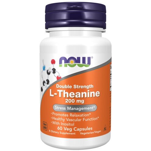 L-Teanina cu Inozitol – 60 Capsule vegetale – NOW Foods NOW Foods, L-Teanina 200 mg – 60 Capsule vegetale