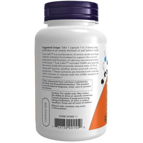 NOW Foods, True Calm – 90 Capsule vegetale