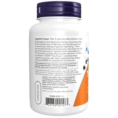 True Focus NOW Foods NOW Foods True Focus capsule vegetale