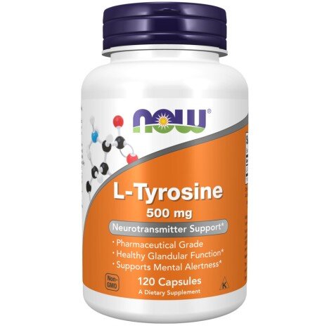 NOW Foods, L-Tirozina 500 mg – 120 Capsule