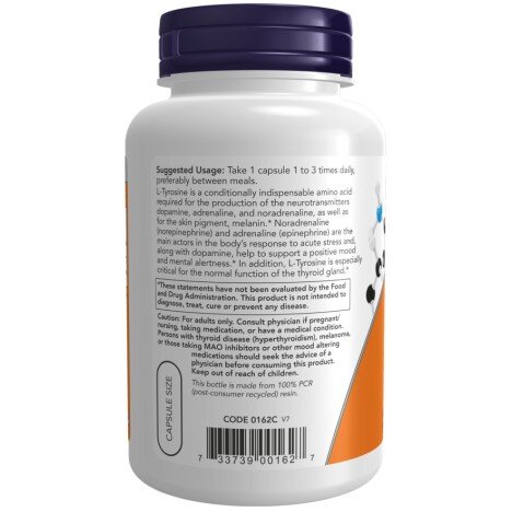 L-Tirozina 500 mg – 120 Capsule – NOW Foods NOW Foods, L-Tirozina 500 mg – 120 Capsule