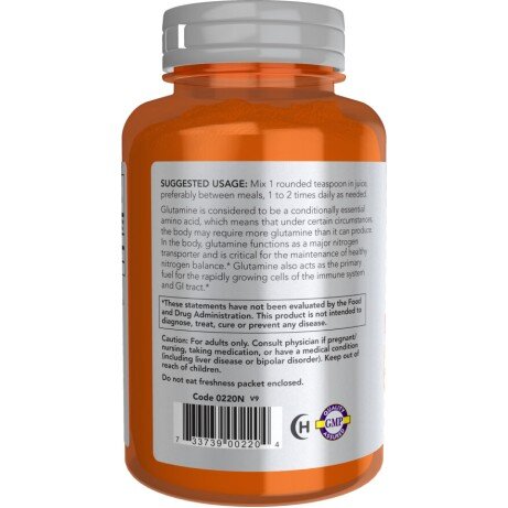 L-Glutamina – 170 g – NOW Foods NOW Foods, L-Glutamina – 170 g