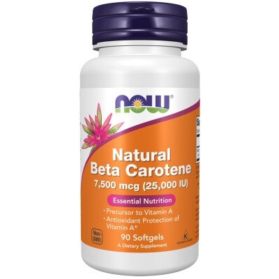 Natural Beta Carotene 25000IU - 90 Softgels Natural Beta Carotene 25000IU - 90 Softgels