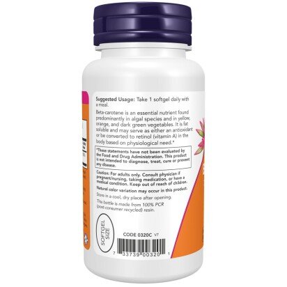 Beta Caroten 25000 IU – 90 Gelule moi – NOW Foods NOW Foods, Beta Caroten 25000 IU – 90 Gelule moi
