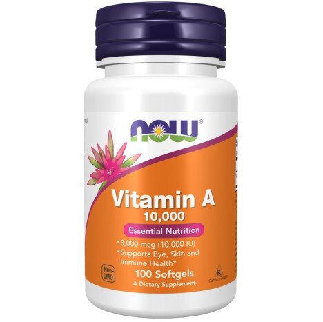 NOW Foods, Vitamina A 10,000 IU – 100 Gelule moi