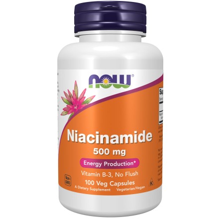 NOW Foods, Vitamina B-3 500 mg – 100 Capsule vegetale