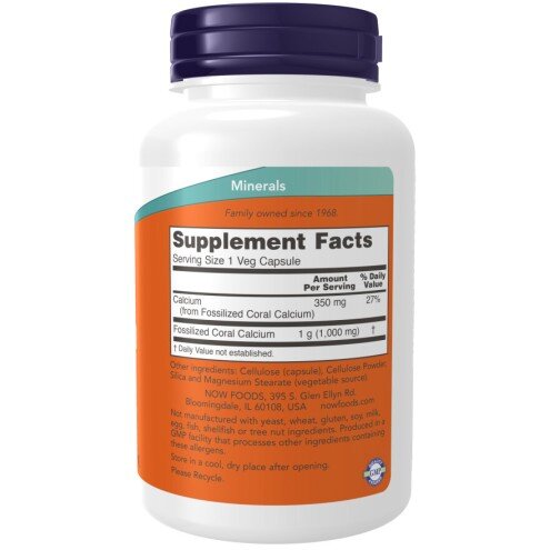 Coral Calcium NOW Foods NOW Foods Coral Calcium capsule vegetale