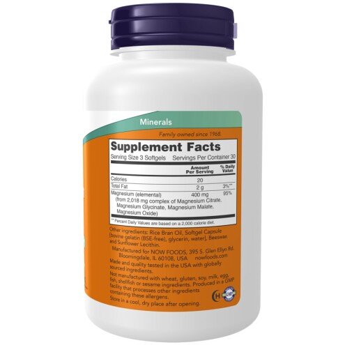 NOW Foods Magneziu Citrat Softgels