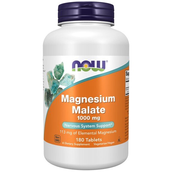 Magnesium Malate 1000 mg – 180 Tablete – NOW Foods