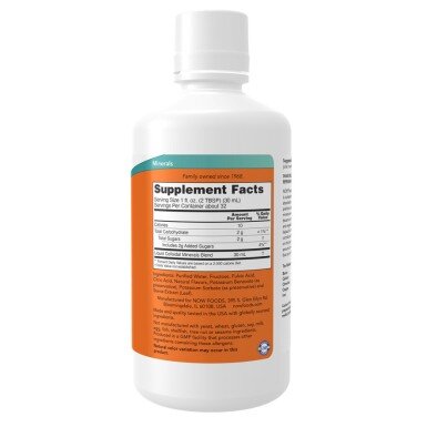 NOW Foods, Minerale Coloidale cu Aroma de zmeura - 946ml NOW Foods, Minerale Coloidale cu Aroma de zmeura, pentru pentru echilibrul mineral și susținerea sănătății generale