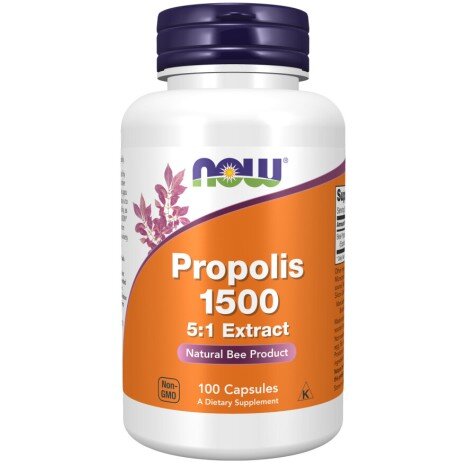 NOW Foods, Propolis 5:1 Extract, 1500mg, pentru pentru sprijinul sistemului imunitar și protecția antioxidantă