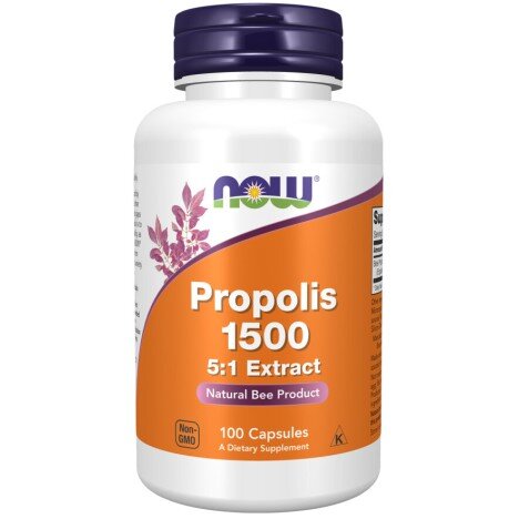NOW Foods, Propolis 5:1 Extract, 1500mg, pentru pentru sprijinul sistemului imunitar și protecția antioxidantă