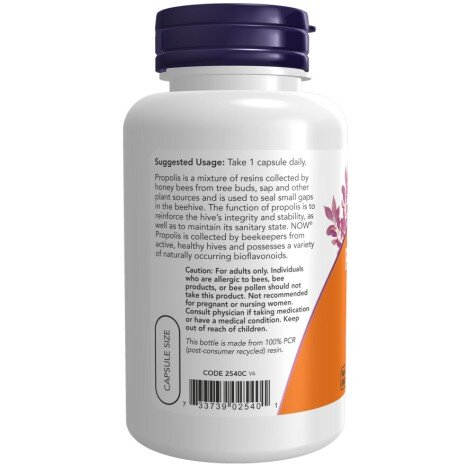 NOW Foods, Propolis 5:1 Extract, 1500mg, pentru pentru sprijinul sistemului imunitar și protecția antioxidantă