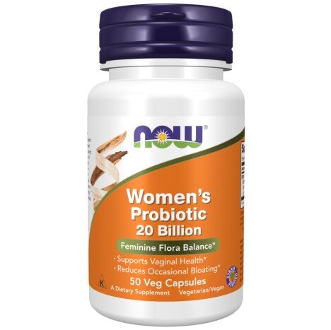 NOW Foods, Foods Women's Probiotic 20 Billion - 50 Capsule Vegetale NOW Foods, Women's Probiotic 20 Billion, pentru pentru echilibrul florei intestinale și susținerea sănătății feminine