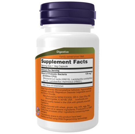 NOW Foods, Foods Women's Probiotic 20 Billion - 50 Capsule Vegetale NOW Foods, Women's Probiotic 20 Billion, pentru pentru echilibrul florei intestinale și susținerea sănătății feminine
