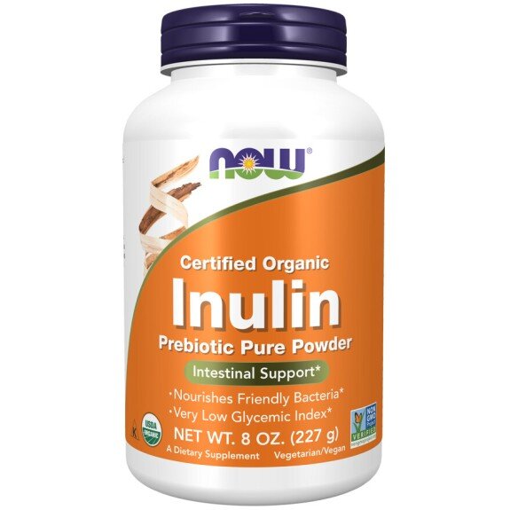 NOW Foods, Inulina - 227g NOW Foods, Inulina, pentru pentru susținerea digestiei și echilibrul florei intestinale