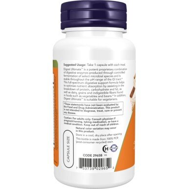 NOW Foods, Digest Ultimate, 60 Capsule vegetale NOW Foods, Digest Ultimate, pentru pentru susținerea digestiei și absorbția nutrienților