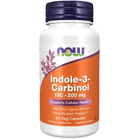 NOW Foods, Indole-3-Carbinol (I3C) 200mg - 60 Capsule NOW Foods, Indole-3-Carbinol (I3C), pentru pentru susținerea sănătății hormonale și protecția celulară
