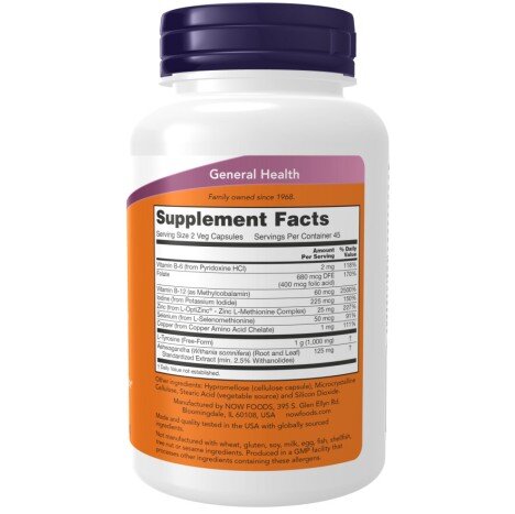 NOW Foods, Thyroid Energy - 90 Capsule NOW Foods, Thyroid Energy, pentru pentru susținerea sănătății tiroidiene și a nivelului de energie
