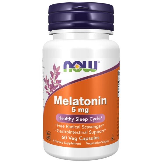 NOW Foods, Foods Melatonina 5mg NOW Foods, Melatonina 5mg, pentru pentru susținerea unui somn odihnitor și echilibrul ritmurilor circadiene