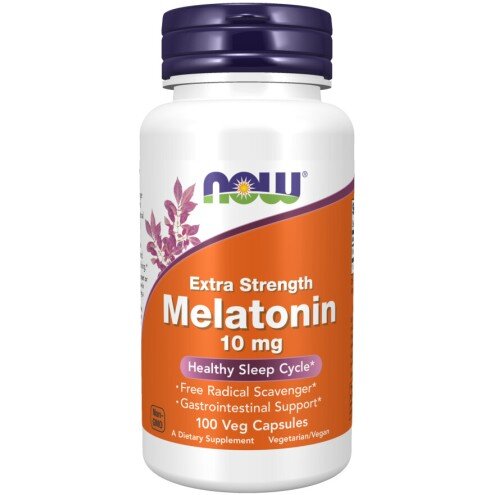 NOW Foods, Foods Melatonina 10mg NOW Foods, Melatonina 10mg, pentru pentru susținerea unui somn odihnitor și echilibrul ritmurilor circadiene