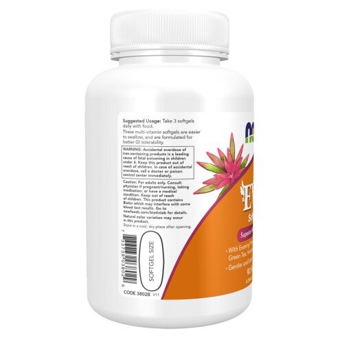 NOW Foods, Eve Multivitamine pentru Femei - 90 Softgels NOW Foods, Eve Multivitamine pentru Femei, pentru pentru susținerea sănătății femeilor și echilibrul hormonal