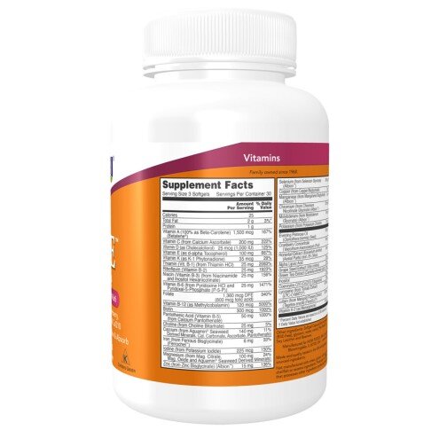 NOW Foods, Eve Multivitamine pentru Femei - 90 Softgels NOW Foods, Eve Multivitamine pentru Femei, pentru pentru susținerea sănătății femeilor și echilibrul hormonal