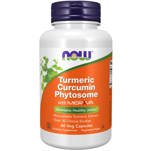 NOW Foods, Bio-Curcumin Phytosome® cu Meriva® 500mg - 60 Capsule NOW Foods, Bio-Curcumin Phytosome® cu Meriva® 500mg, pentru pentru protecția antioxidantă și reducerea inflamației