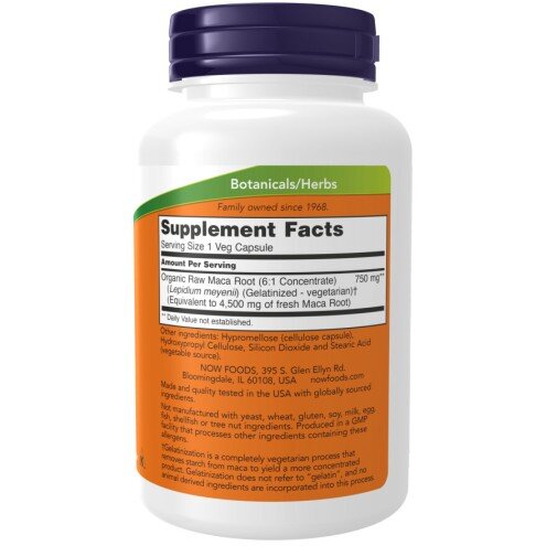 NOW Foods, Foods Maca 750mg NOW Foods, Maca 750mg, pentru pentru susținerea energiei și echilibrul hormonal