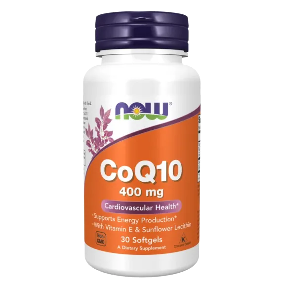 NOW Foods, Coenzima Q10 400mg - 30 Softgels NOW Foods, Coenzima Q10 400mg, pentru pentru susținerea energiei și sănătatea cardiovasculară