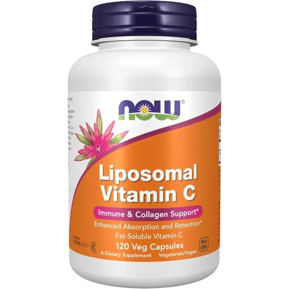 Vitamina C Lipozomală 500 mg – NOW Foods Liposomal Vitamin C 500 mg – 120 Capsule vegetale – NOW Foods
