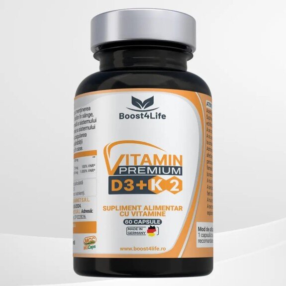 Vitamina D3 + K2 Premium Boost4Life – 60 capsule moi