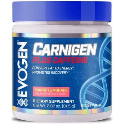 Evogen Carnigen Plus Caffeine, Pre-Workout - 81g Mango Lemonade