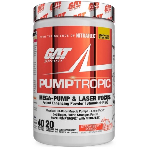 GAT Sport   Pumptropic Stim-Free Pre-Workout - 266g  Fruit Punch