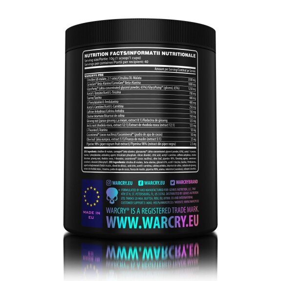 WARCRY® PRE – 400 g – Genius Nutrition