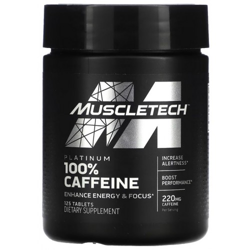 Muscletech Platinum 100% Cofeina - 125 Tablete