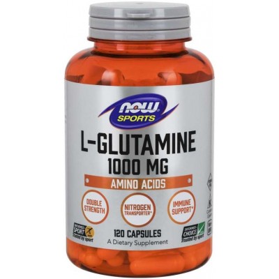 NOW L-Glutamina 1000mg - 120 Capsule vegetale
