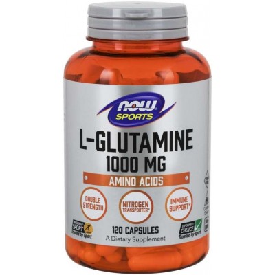 NOW Foods, L-Glutamina 1000mg - 120 Capsule vegetale